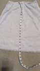 Girls White Size 14  Modest Half Slip Nylon  With Lace Trim By  Cassie