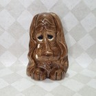Vintage 70 s Ceramic Sad Basset Hound Crying Puppy Dog Statue Figurine 10  Tall