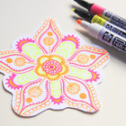 Sakura Pen-touch Fluorescent Paint Markers  Medium Tip  4 Pk  42593   Permanent