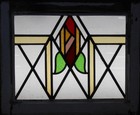 Pretty Abstract Old English Leaded Stained Glass Window 20 1 2  X 17 