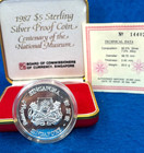 1987  5 Singapore Sterling Silver Proof Coin Centenary Nat l Museum W box   Coa
