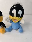 Lot Of 2 Vintage Looney Tunes Lovables Baby Daffy Duck 6  Plush Warner Brothers 