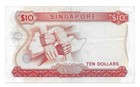 Singapore  10 Nd 1967 Orchid Series P-3a Lim Kim San Banknote