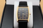Vintage Seiko Slim Quartz Men s Wrist Watch Black Dial With Black Strap 