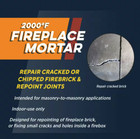 10 3 Fl  Oz  Fireplace Mortar Cartridge In Gray  For Mortar Joints And Firebric