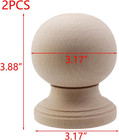 Unfinished Wood Finials Decorative 4  Tall X 3-1 8  Wide Wooden Finials For B   