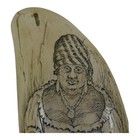 Reproduction Scrimshaw Resin Whale Tooth Rachel Pringle Of Barbadoes Flying Fish
