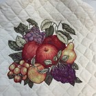 Vintage Quilted Kitchen Appliance Cover With Fruit Appliqu     Lace 17    T X 10   