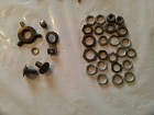 Vintage Metal Brass Lamp Parts Spacers Connectors Rods Salvage Hardware Lot 150 