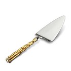 L objet Evoca Collection 12    24k Gold Plated Bamboo Cake pie Server Spatula