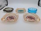 Vintage Lot Of 5 Casino Glass Ashtrays