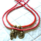 African Panther Necklace  Bronze Panther  Benin  African Trade Beads Necklaces