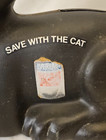 Vtg Eveready Battery Black Save With The Cat Plastic Coin Bank 1981 Ucc Ad Promo