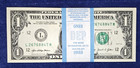1 Pack Of  1  one Dollar  Bills - Bep - 100 Uncirculated Notes - Us Currency