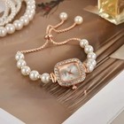 Vintage Gold Colour Women s Watch With Pearl Band     Elegant Quartz Gift