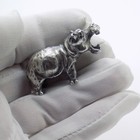 Vintage Italian Handmade Genuine Silver Rare Hippopotamus Figurine Miniature