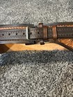 New   Unused Western Cowboy Tooled Leather Rig Double Drop Gun Holsters W  Belt