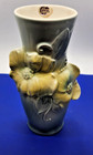 Vintage Art Pottery Royal Copley 7  Green Vase Yellow Floral Design Retro Vase