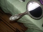 Sterling Silver Vanity Set Mirror And Brush