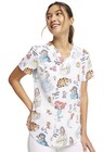 Disney Princesses Cherokee Scrubs Tooniforms Disney V Neck Top Tf736 Prdg