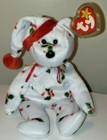 Ty Beanie Baby 1998 Holiday Teddy The Bear  8 Inch  New Mwmts Stuffed Animal Toy