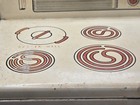 Vintage 1950   s Wolverine Tin Lithograph Toy Stove Oven Range Kitchen Red White