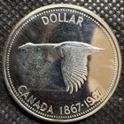 Canada 1 Dollar 1867-1967 3 4 Ounce Silver Commemorative Coin  80  Silver Goose