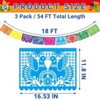 54 Ft Cinco De Mayo Decorations  3 Pack Mexican Party Banner  Plastic Fiesta    