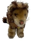 Vtg 1950-60 s Steiff Mohair Leo Lion 4 5    Sitting Ear Button Tag Plush Stuffed