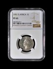 South Africa  1951  1 Shilling  Silver - Ngc Pf65 - Kgvi  Cape Province Female