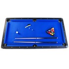 6 Ft Pool Table With Table Tennis Top - Black Blue Felt