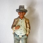 Vintage Lionstone Whiskey Decanter Casual Indian 1969 Sculptured Porcelain