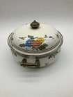 Vtg Villeroy   Boch Amsterdam Enamel Floral 10    Cookware Dutch Oven Pot 4 Quarts