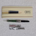 Vtg Cross Classic Century Lustrous Chrome Fountain Pen 3506 Box Set Converter