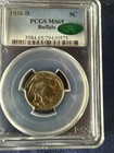1938d Buffalo Nickel Ms 65 Cac Pcgs Cert                                  
