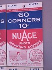 Vintage Nuace Photo Mounting Corners  60 Corners  Silver   Unopened Sealed