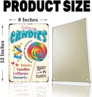 Candies Tin Metal Signs 8x12 Inches Vintage Wall Decor  Delicious Candies Best 