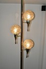 Vintage Mid-century Modern Tension Pole Lamp -amazing Glass Shades  3 Way Switch