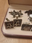 Vintage Lot Cufflinks Sterling 12k Gf Alpaca Texico Victorian Collection