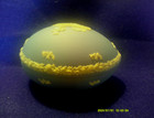 Vintage Wedgwood Blue Jasperware Egg Trinket Box Wedgwood  cupid On Rose Branch 