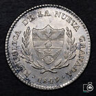 Colombia  2 Reales 1849  Silver Coin  Nice Grade 