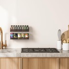 Wall Mounted Single Tier Mesh Hanging Spice Rack  Set Of 2  Bronze