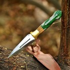 Edc Handmade Double Edge Fix Blade Dagger Boot Knife Full Tang Hunting Tactical