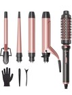 Wavytalk 5 In 1 Curling Iron curling Wand Set With Curling Brush And 4 Interchan