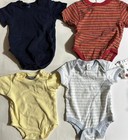 Bundle Of Baby Boys Clothing 3 To 6 Months - 6 Short Sleeved One Piece Outfits