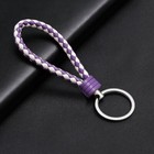 Men Creative Metal Leather Key Chain Ring Keyfob Car Keyring Keychain Gift