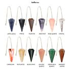Crystal Pendulum Healing Pendant Dowsing Pointed Silver Plated Reiki Pendant