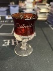Ruby Flash Souvenir Shot Glass  Susie 1908 Detroit  Mi Antique Collectible 