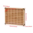 60 Grids Wooden Display Case For Hot Wheels Diecast Car Matchbox With Clear Door