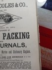 1872 Print Ad Isaac Coles   Co  Tallow Packing Lubricator Oil Railroad Engines 